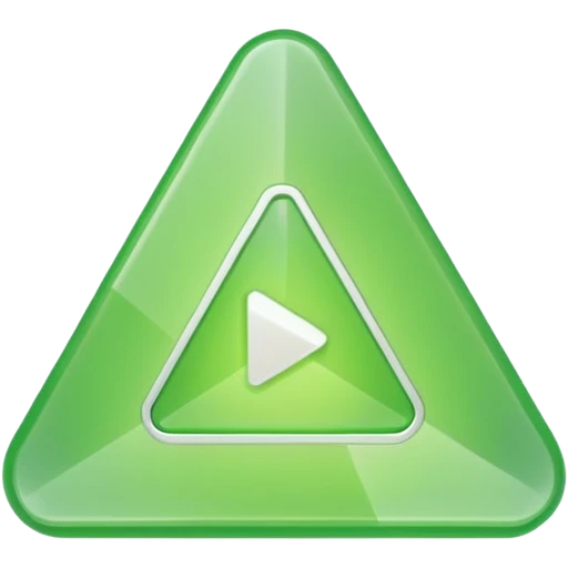 All solid Light green small triangle play button  emoji