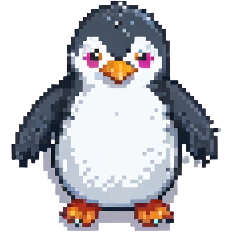 Memín Pinguín jumping, pixel art style emoji