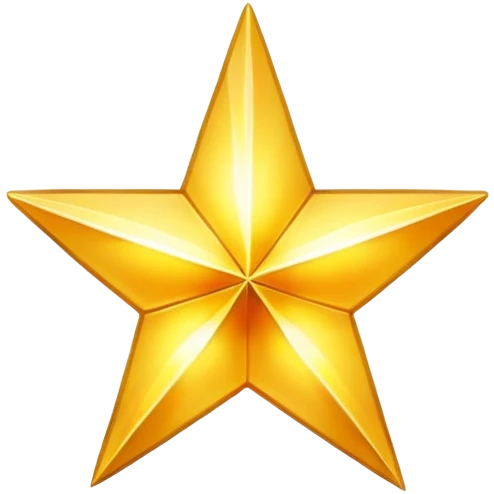Bright shining golden star with rays of light emoji