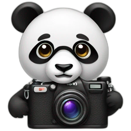 Panda with camera emoji
