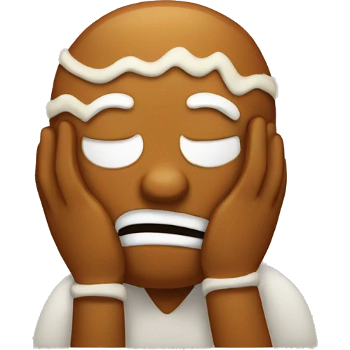 Gingerbread facepalm emoji