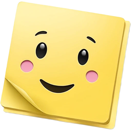 Post it note stationary  emoji