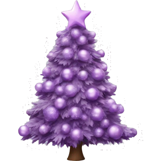 Mauve christmas tree emoji