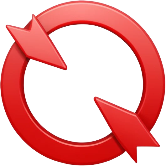 Prompt 15: "Is your backup plan."
Graphic: 🔄 Refresh/loop arrows icon (white with red highlights).
Animation: Arrows rotate smoothly.
Background: Transparent. emoji