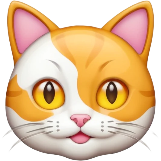 Cartoon cute iphone Cat emoji  emoji