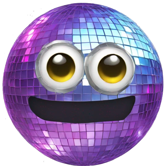 disco ball that has eyes emoji