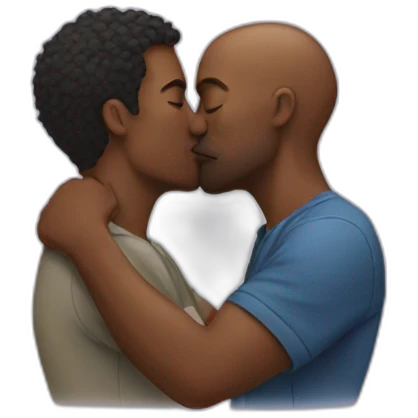 Men kissing emoji
