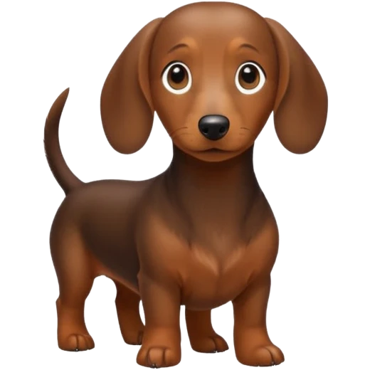 brown dachshund emoji