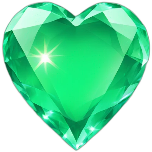 green heart with a diamond emoji