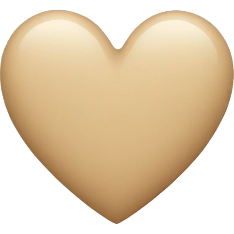 beige heart  emoji