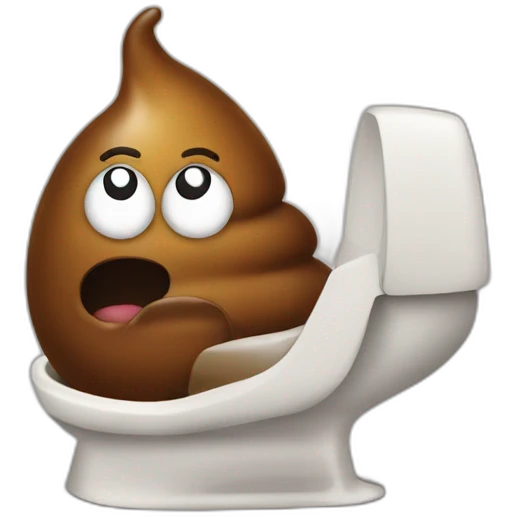 poop on a rockety emoji
