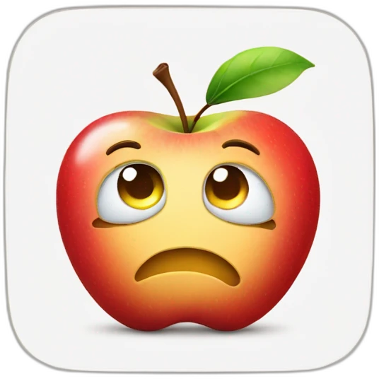smirking apple emoji