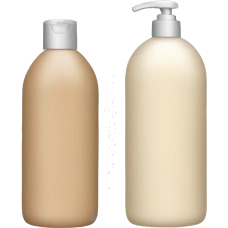 hair shampoo and conditioner bottle beige emoji
