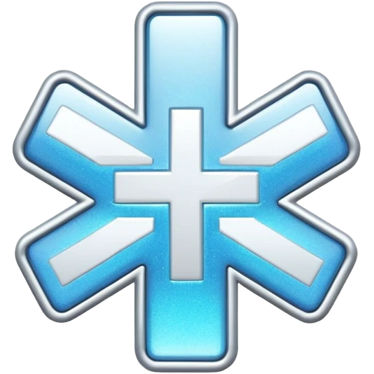 glitter white symbol of hospital emoji