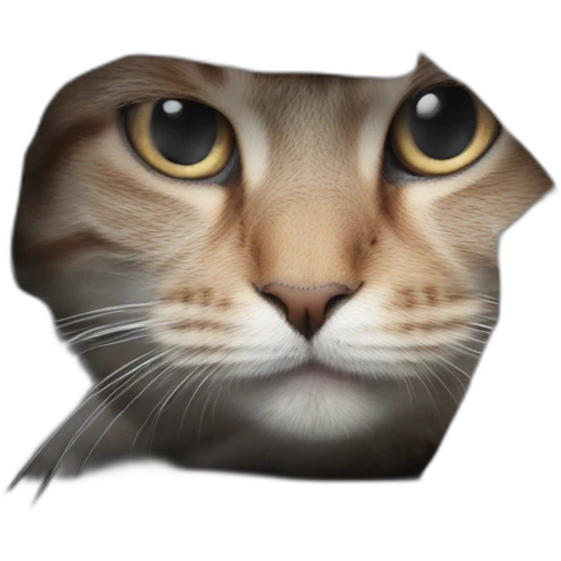 relaxed feline in nature emoji