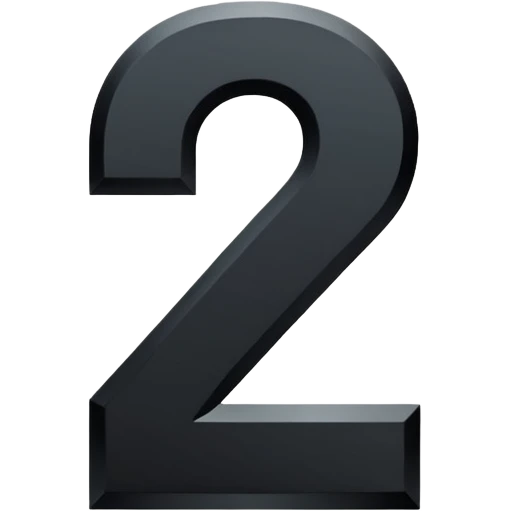 Number 2 emoji