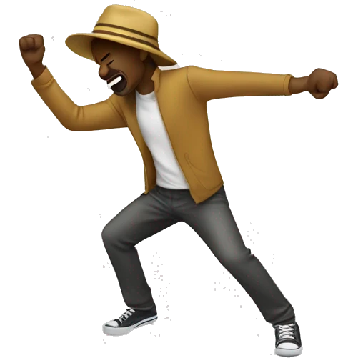 hombre haciendo el dab emoji