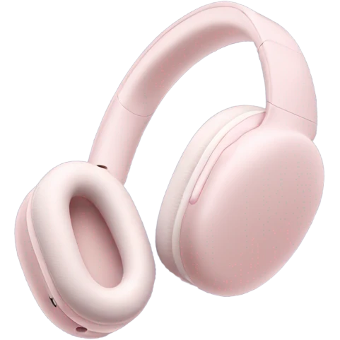 light pink airpods max headphones emoji