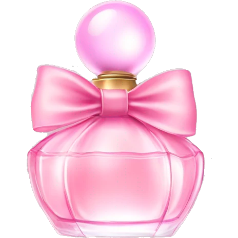 Fairy light pink perfume in bow emoji