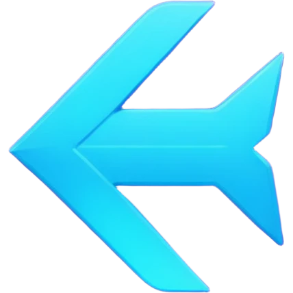 Futuristic “refresh/replay” arrow in Virtuosa style: rounded shape, blue (#00A9F4) and violet (#9A1AFF) neon glow, smooth 3D look, friendly and modern. No text. Full background (not transparent).
 emoji