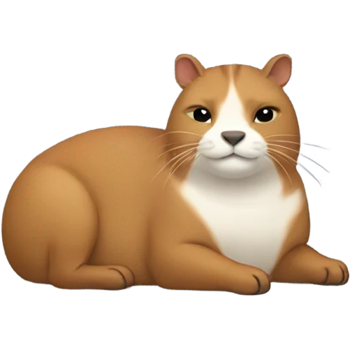 Cat on capybara emoji