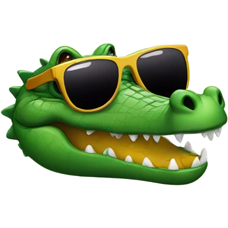 Crocodile wearing sunglasses  emoji