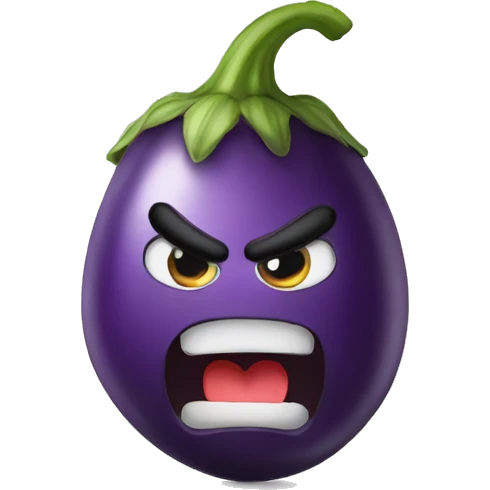 angry eggplant emoji