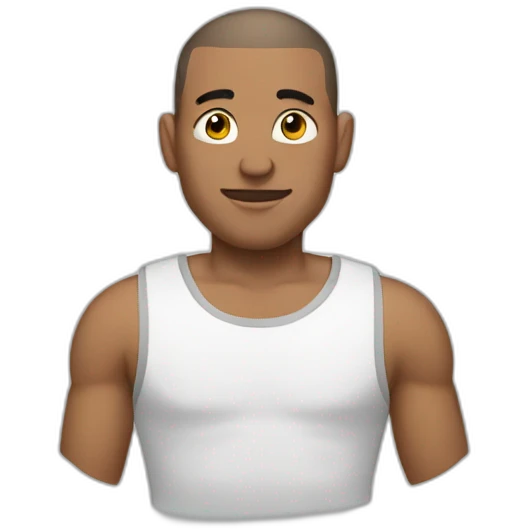man with buzz cut and face tatoos emoji