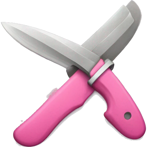 cuchillo con moño rosa emoji