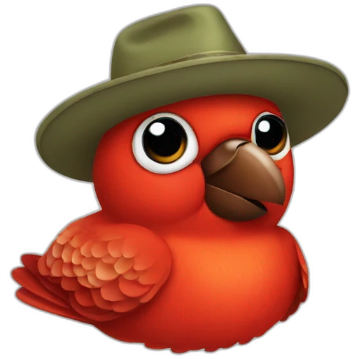 parroy with hat emoji