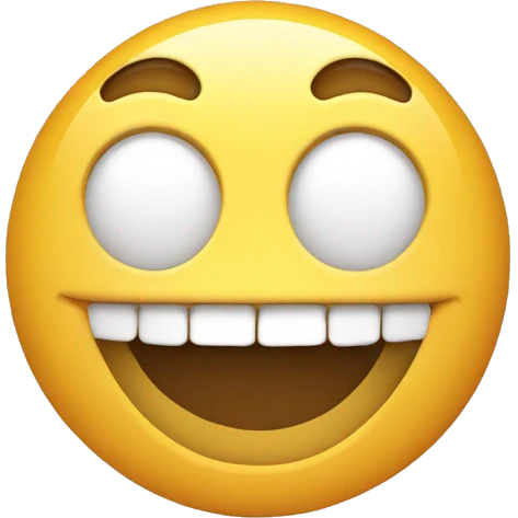 smiling with teeth together but eyes open emoji