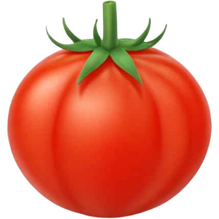 a sliced cherry tomato, simple, clear emoji