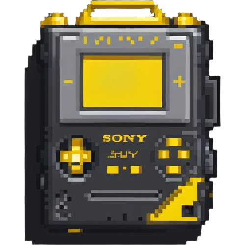 Yellow Sony Walkman cassette player from the 1980s emoji