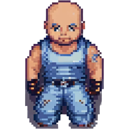Dominic Toretto character portrait, pixel art style emoji