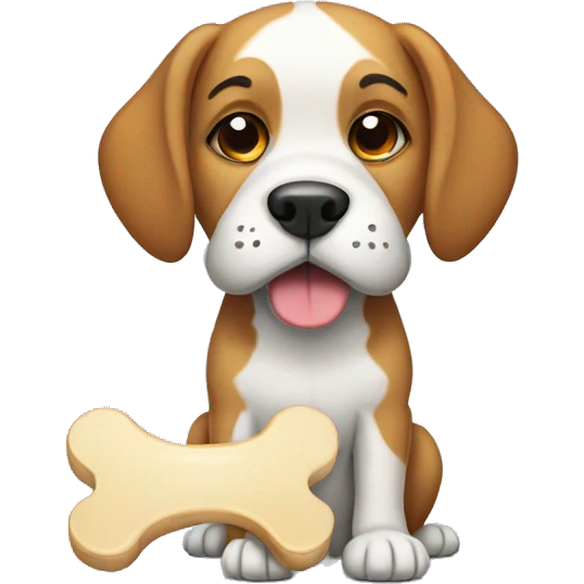 Dog with a bone emoji