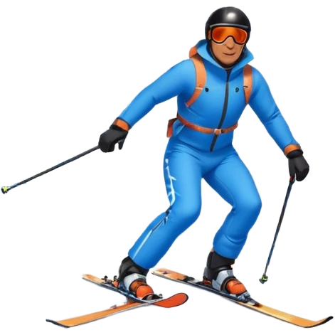 Man Skiing Background Matterhorn emoji