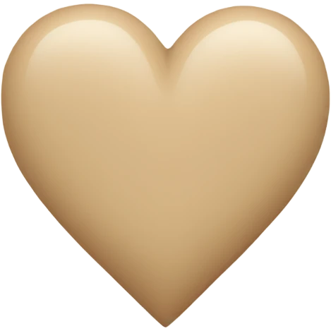 Beige heart emoji