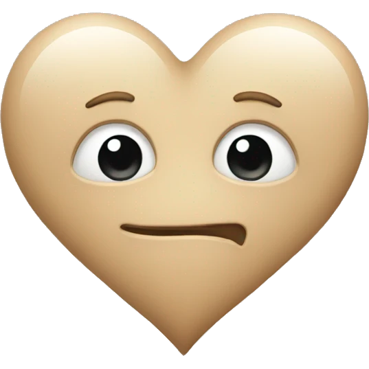 Beige heart  emoji