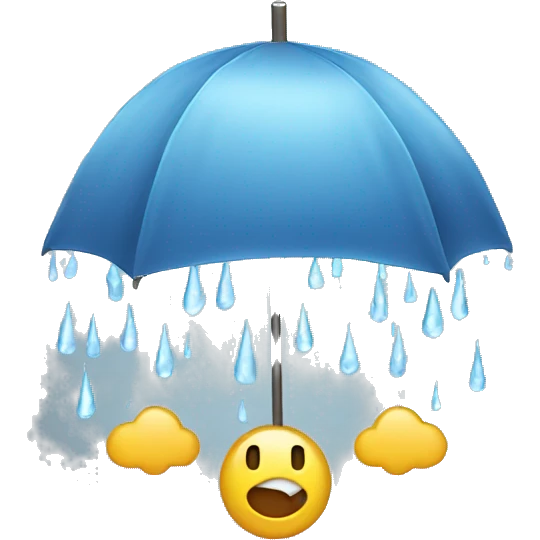 Raining emoji