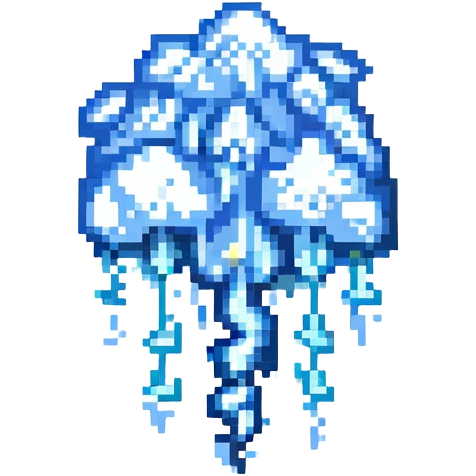 Cloud with rain/lightning emoji
