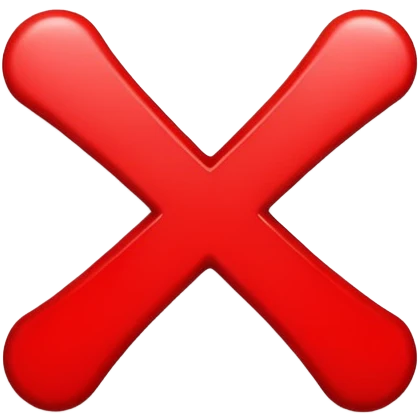 a red X emoji