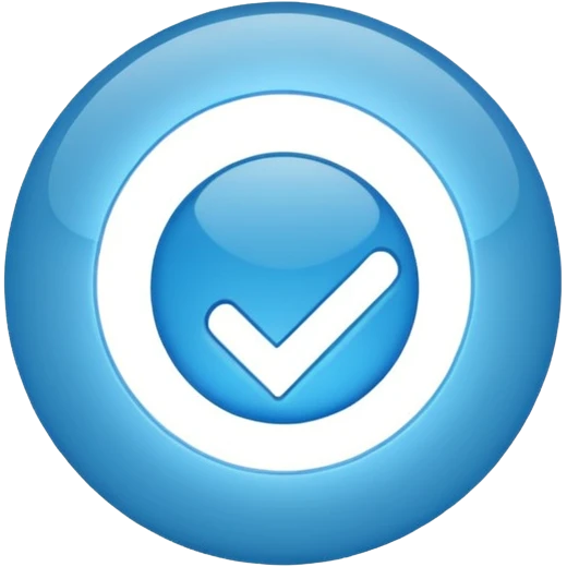 Blue tick emoticon emoji