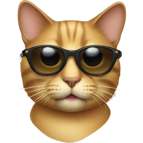 Cat with sunglasses emoji