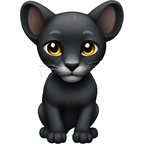 winged black puma emoji