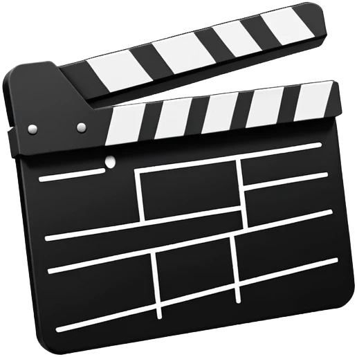 ultra-minimal clapperboard, single line drawing, geometric abstraction, bare essentials only emoji