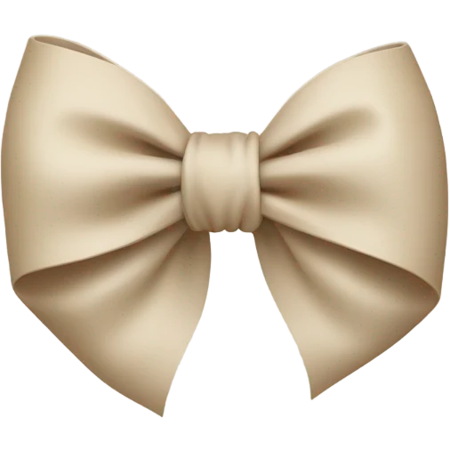 Beige bow emoji