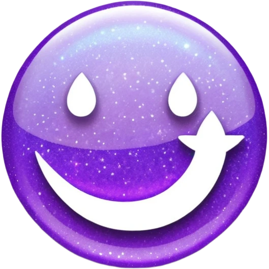 Purple Glitter Symbol of Manager emoji