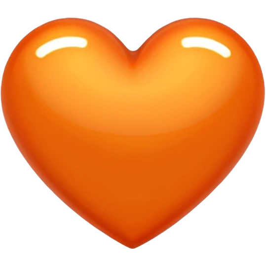 heart with a metallic orange finish emoji