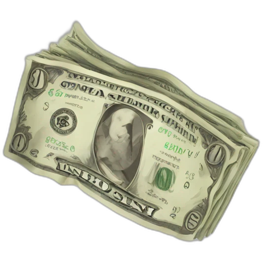 Money sushing with style emoji