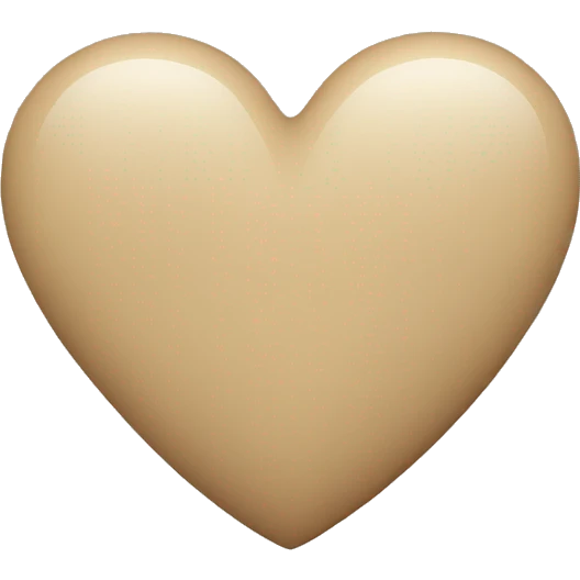 Beige heart emoji